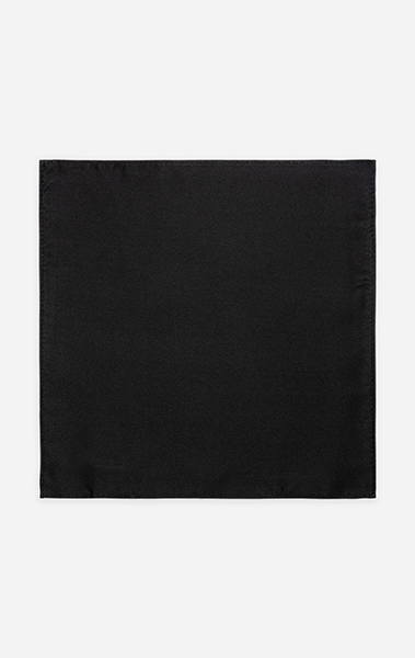 Black Silk Pocket Square